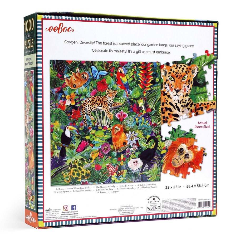 Materiel Artistique EeBoo Puzzle 1000 Pieces Foret Amazonienne