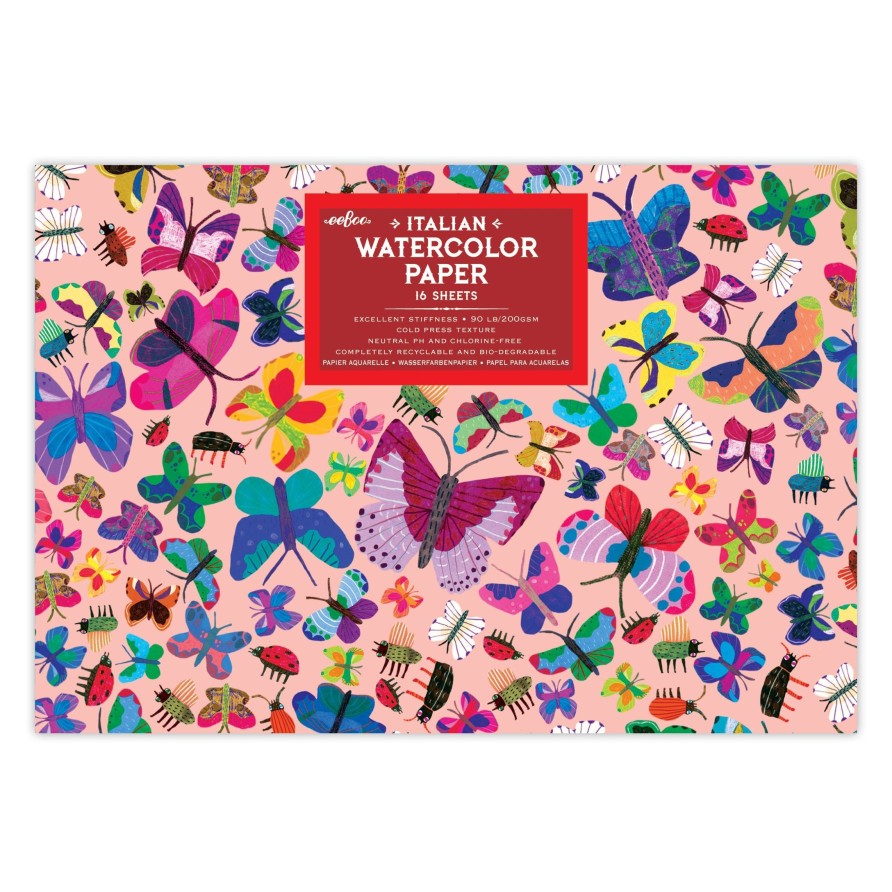 Cadeaux eeBoo Puzzles De Voyage | Bloc Aquarelle Papillons