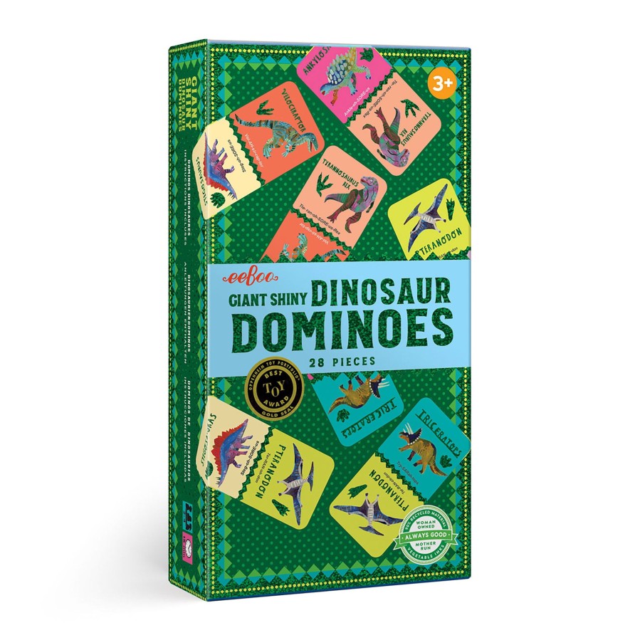 Materiel Artistique eeBoo | Dominos Geants De Dinosaures Brillants