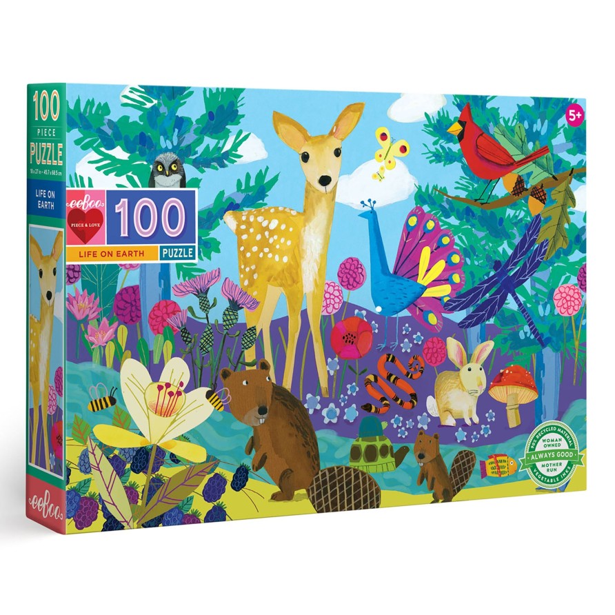 Materiel Artistique eeBoo | Puzzle 100 Pieces La Vie Sur Terre