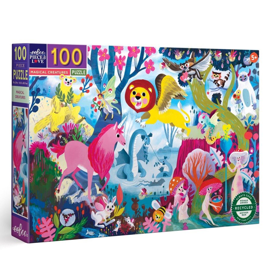 Jeux eeBoo | Puzzle 100 Pieces Creatures Magiques