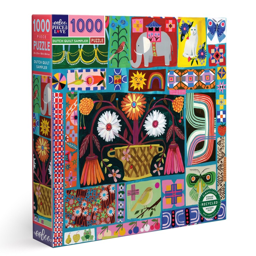 Cadeaux eeBoo Printemps Et Paques | Puzzle 1000 Pieces De L'Echantillonneur De Courtepointe Hollandaise