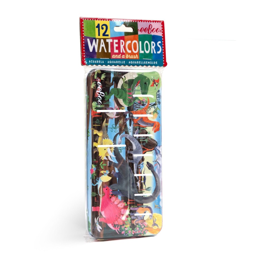 Cadeaux eeBoo Puzzles De Voyage | Dinosaure 12 Aquarelles