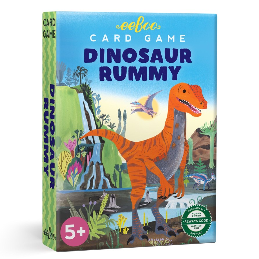 Educatif eeBoo | Cartes A Jouer Au Rami Dinosaure