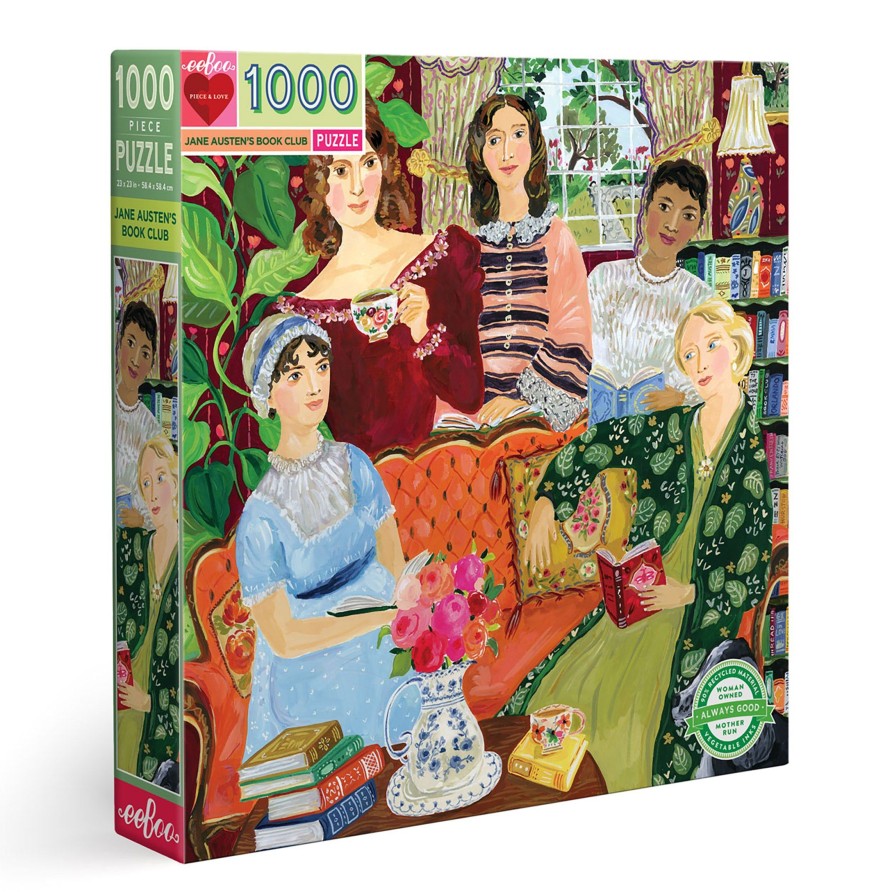 Cadeaux eeBoo Printemps Et Paques | Casse-Tete 1000 Pieces Du Club De Lecture De Jane Austen