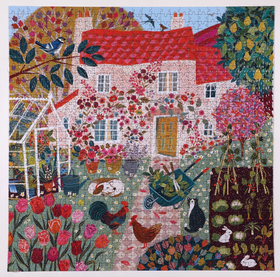 Cadeaux eeBoo Printemps Et Paques | Puzzle 1000 Pieces Cottage Anglais