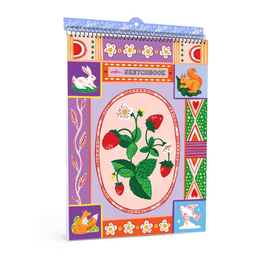 Cadeaux eeBoo Cartes A Jouer Dorees | Carnet De Croquis De Fraises