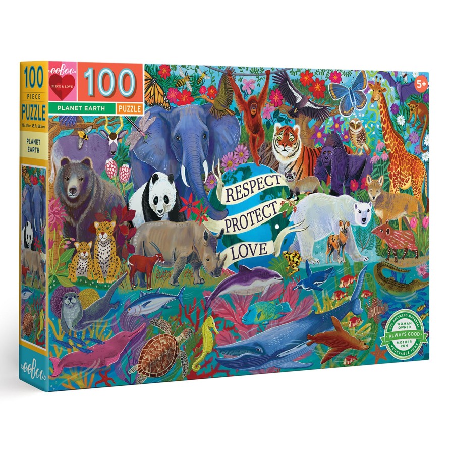 Materiel Artistique eeBoo | Puzzle 100 Pieces Planete Terre