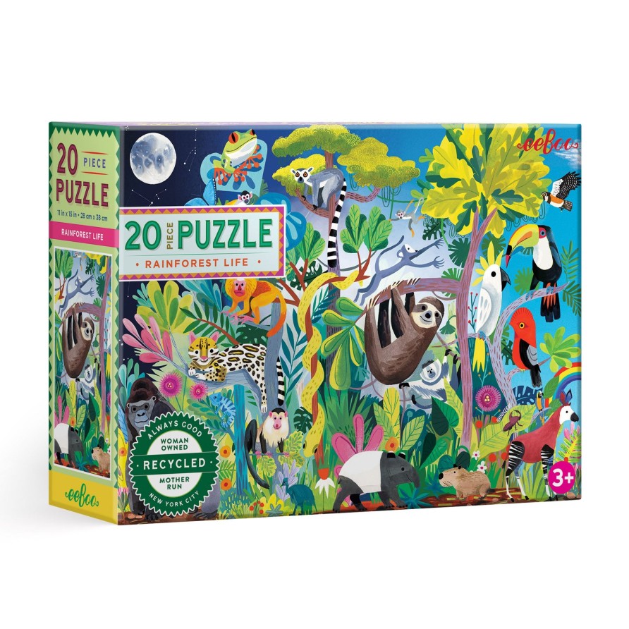 Materiel Artistique eeBoo | Puzzle 20 Pieces La Vie Dans La Foret Tropicale