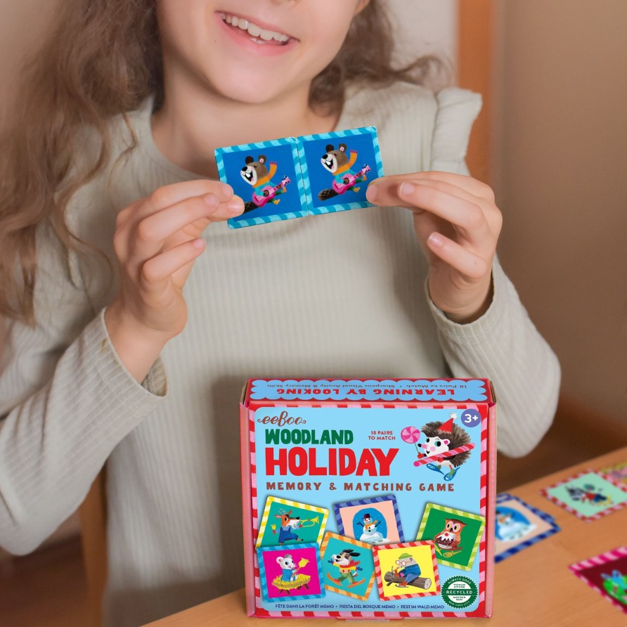 Educatif eeBoo | Jeu De Memoire Woodland Holiday Little Square