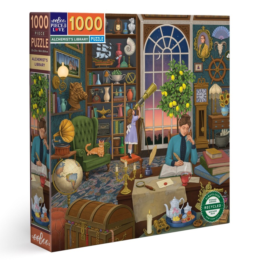 Jeux eeBoo | Puzzle 1000 Pieces De La Bibliotheque De L'Alchimiste