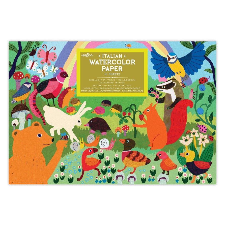 Cadeaux eeBoo Puzzles De Voyage | Bloc Aquarelle Arc-En-Ciel Woodland