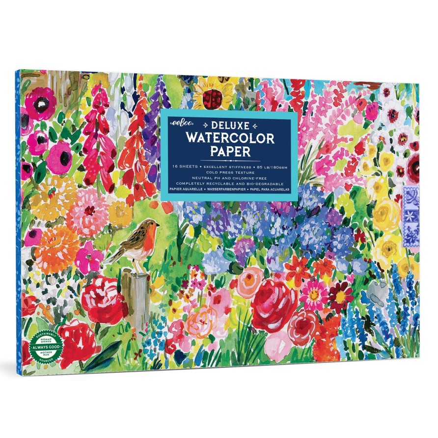 Cadeaux eeBoo Puzzles De Voyage | Bloc Aquarelle Jardin Bord De Mer