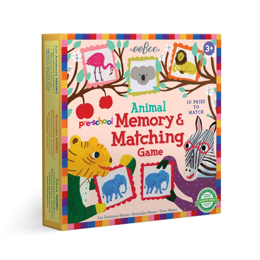 Materiel Artistique eeBoo | Jeu De Memoire Et D'Association D'Animaux Prescolaires