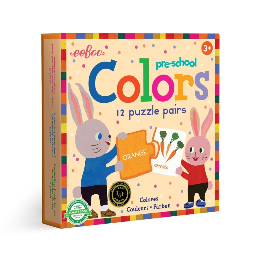 Materiel Artistique eeBoo | Paires De Puzzles De Couleurs Prescolaires