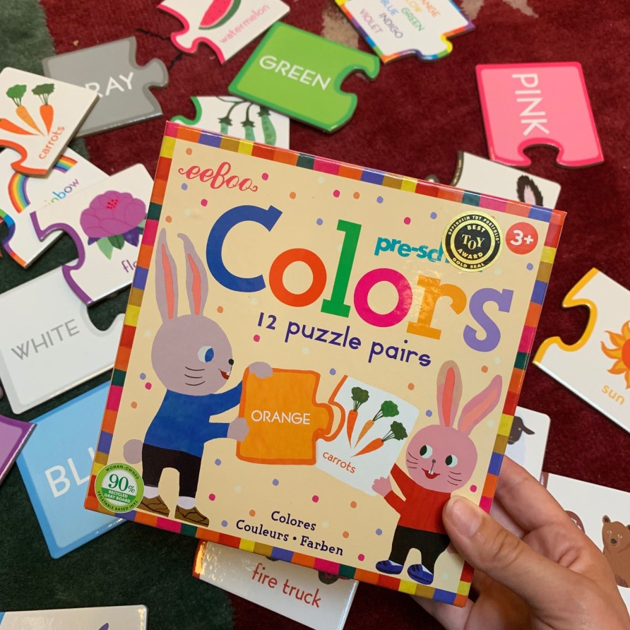 Materiel Artistique eeBoo | Paires De Puzzles De Couleurs Prescolaires