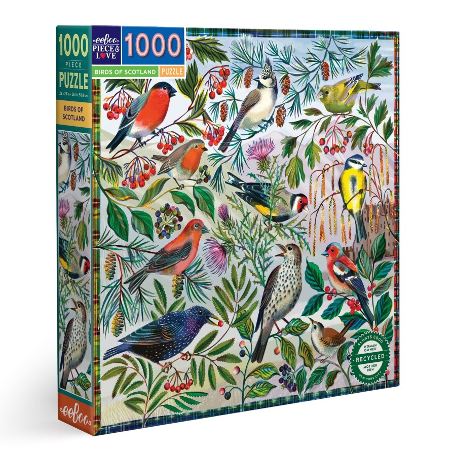 Cadeaux eeBoo Printemps Et Paques | Puzzle 1000 Pieces Oiseaux D'Ecosse