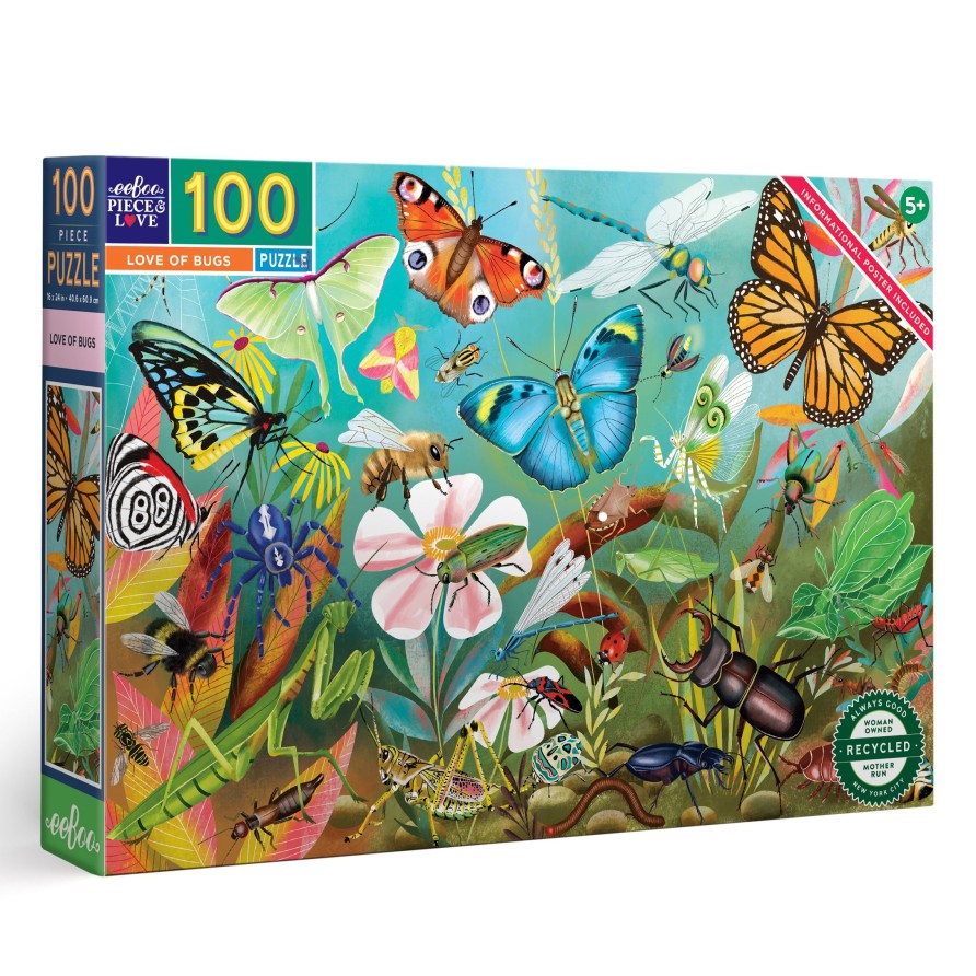 Materiel Artistique eeBoo | Puzzle 100 Pieces L'Amour Des Insectes