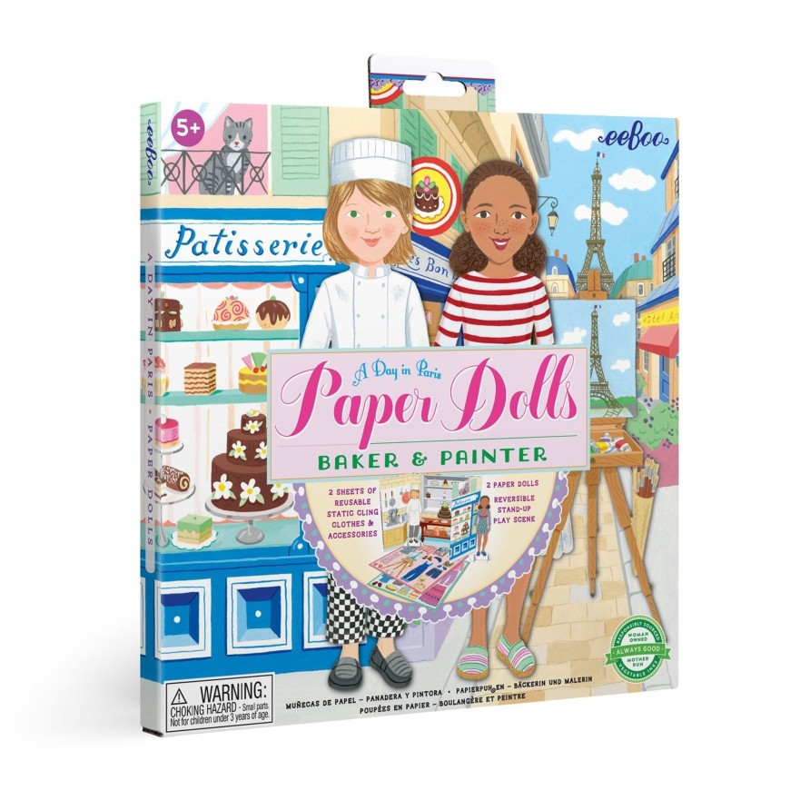 Materiel Artistique eeBoo | Poupees En Papier Boulanger Et Peintre