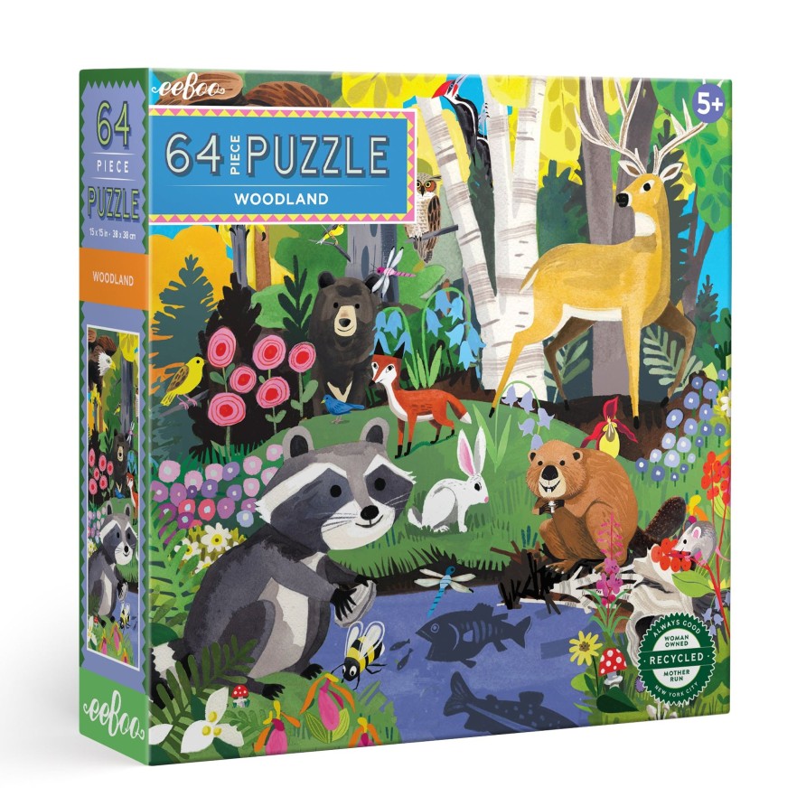 Materiel Artistique eeBoo | Puzzle 64 Pieces Woodland