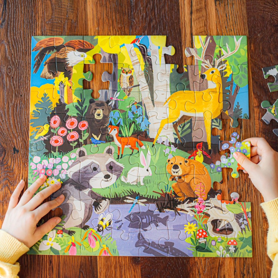 Materiel Artistique eeBoo | Puzzle 64 Pieces Woodland