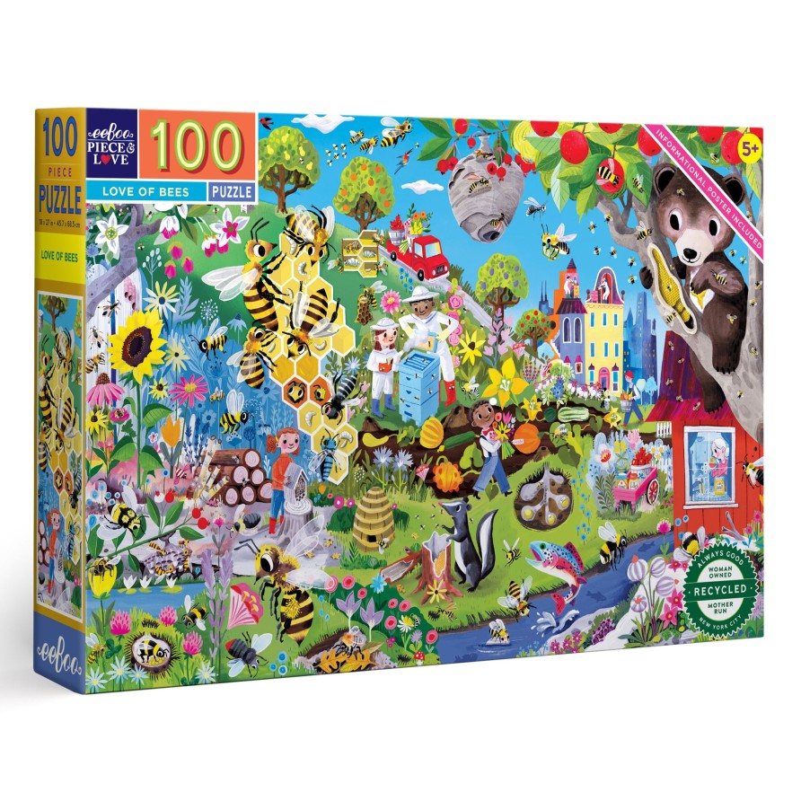 Materiel Artistique eeBoo | Puzzle 100 Pieces L'Amour Des Abeilles