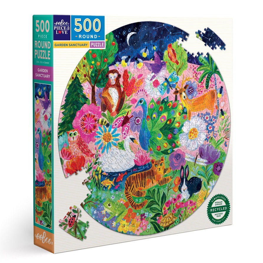 Des Enigmes eeBoo | Puzzle Rond 500 Pieces Garden Sanctuary