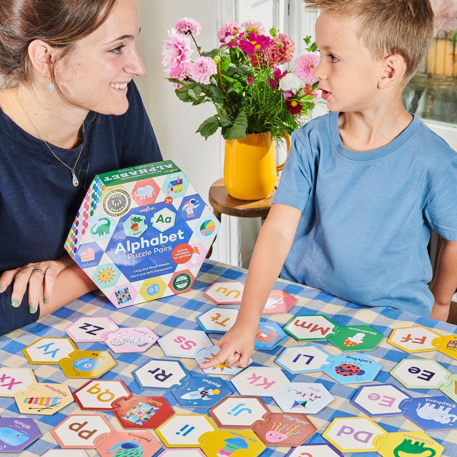 Educatif eeBoo | Paires De Puzzles Alphabet Hexagonaux