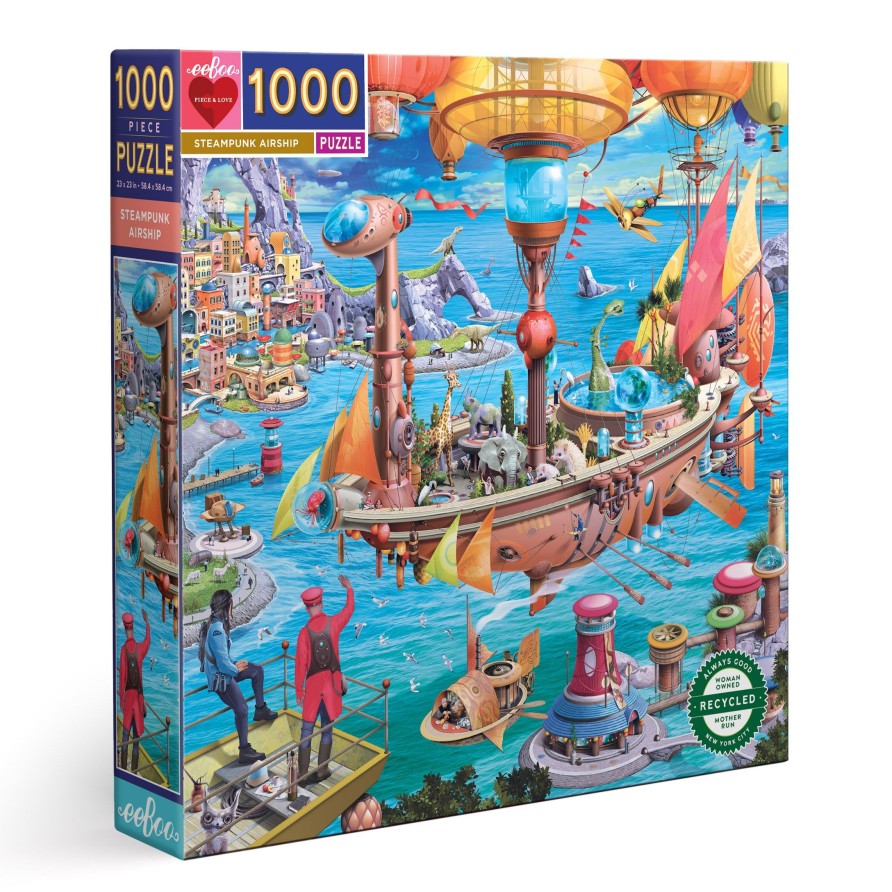 Jeux eeBoo | Puzzle 1000 Pieces Dirigeable Steampunk