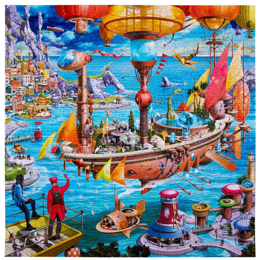 Jeux eeBoo | Puzzle 1000 Pieces Dirigeable Steampunk