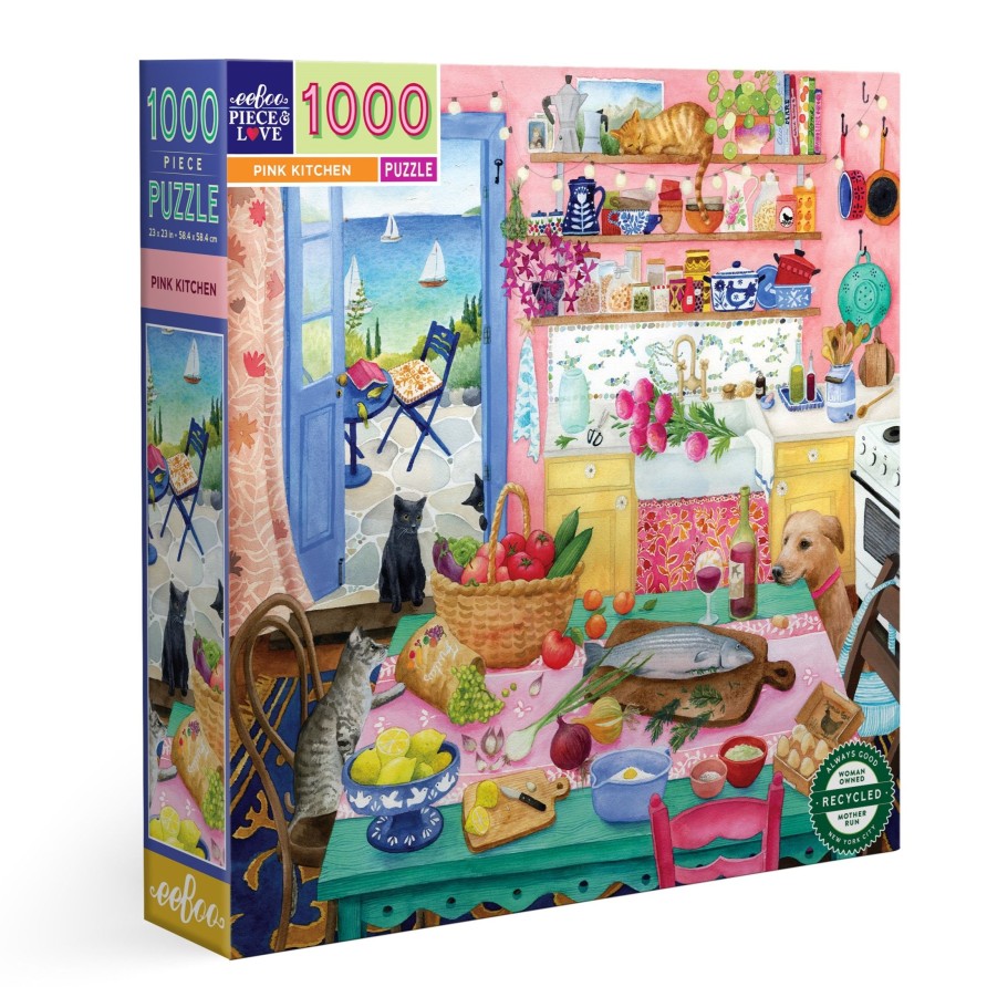 Jeux eeBoo | Puzzle 1000 Pieces Cuisine Rose