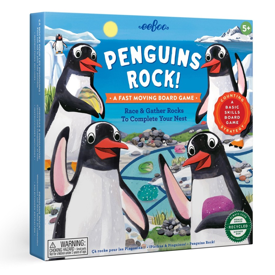 Materiel Artistique eeBoo | Rocher Des Pingouins ! Jeu De Plateau