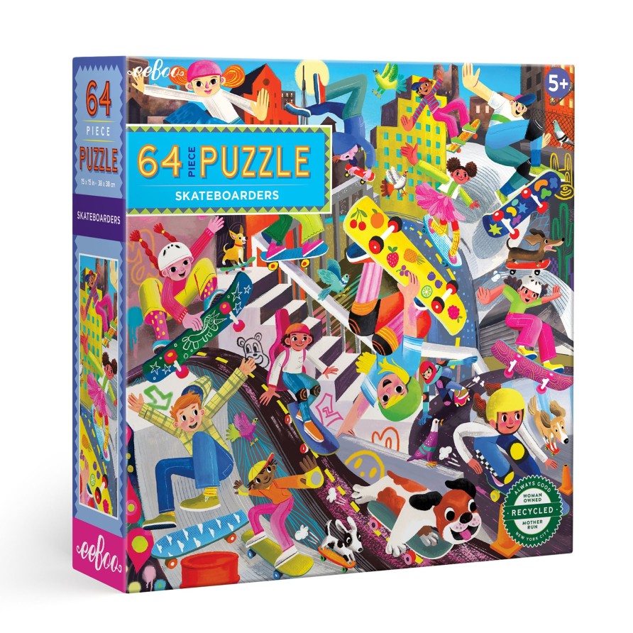 Des Enigmes eeBoo | Puzzle 64 Pieces Skateboarders