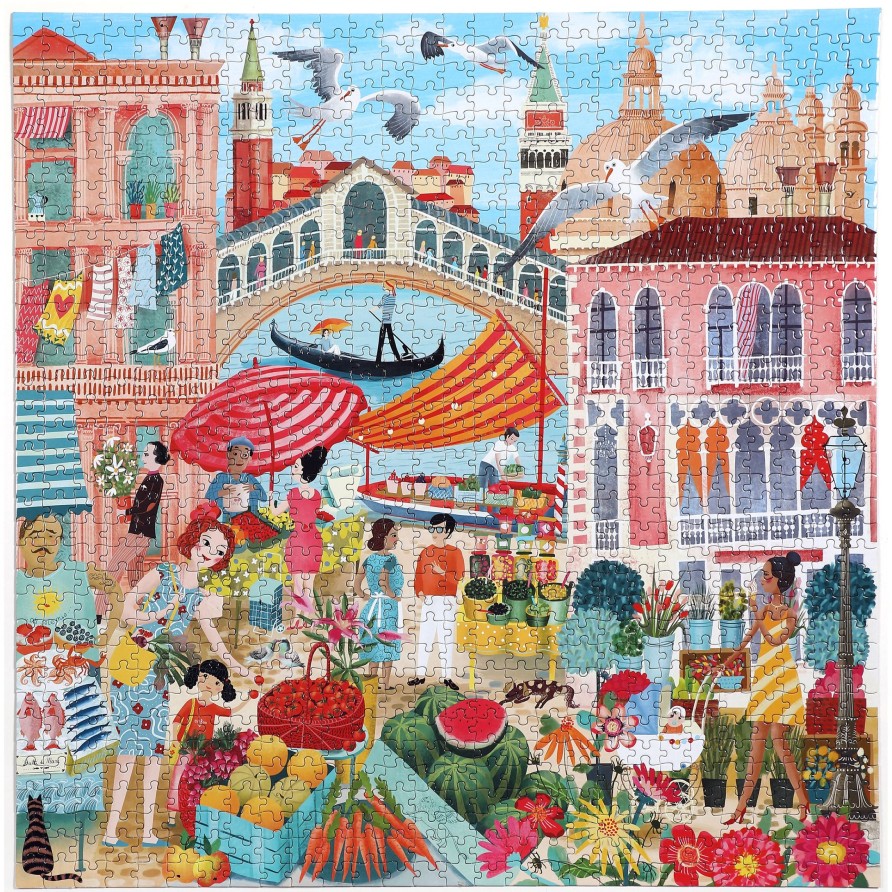 Des Enigmes eeBoo | Puzzle 1000 Pieces Du Marche Libre De Venise