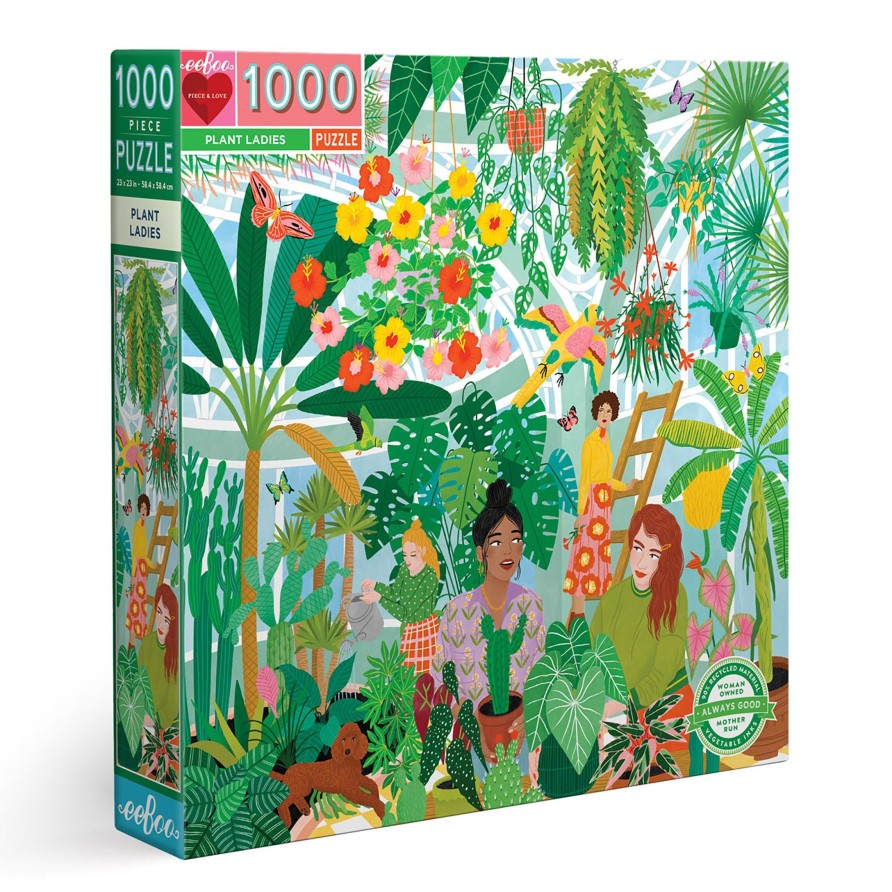 Cadeaux eeBoo Printemps Et Paques | Puzzle 1000 Pieces Plant Ladies