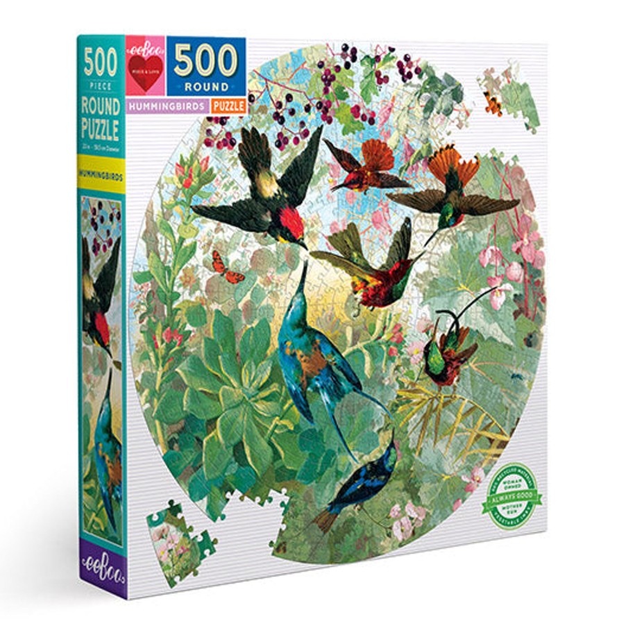 Des Enigmes eeBoo | Puzzle Rond De 500 Pieces Colibris