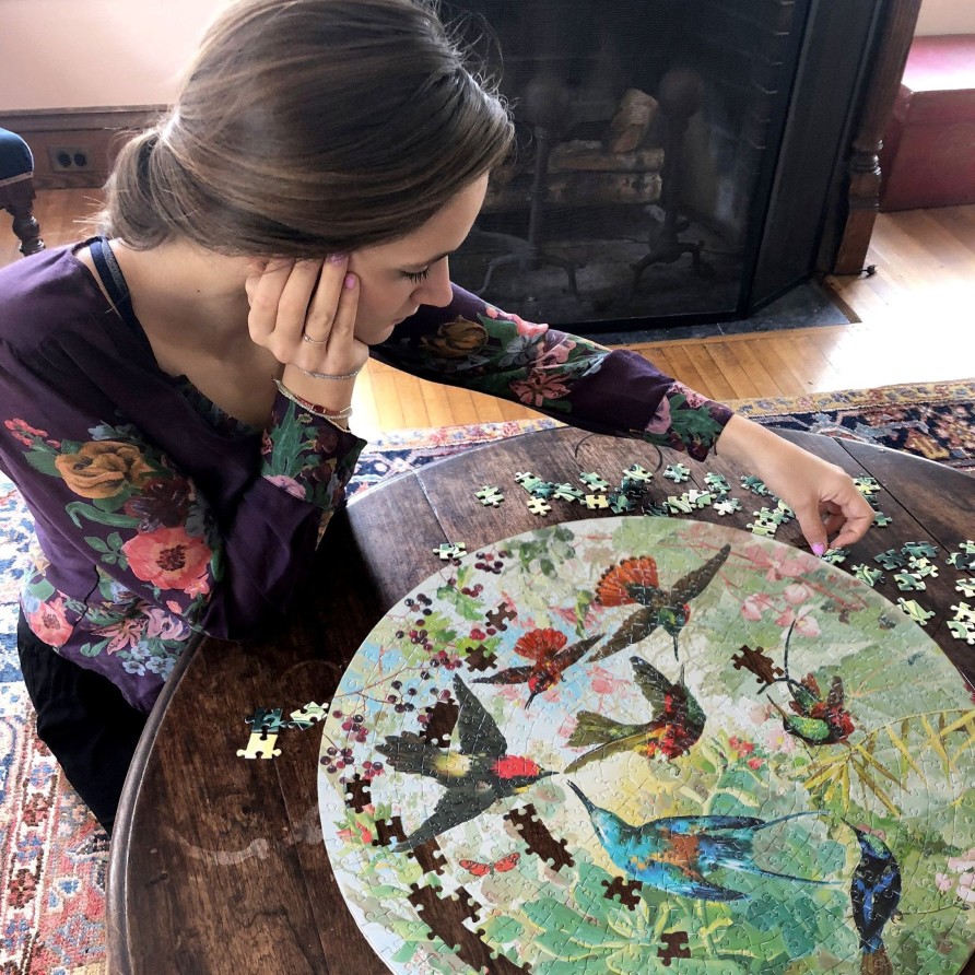 Des Enigmes eeBoo | Puzzle Rond De 500 Pieces Colibris