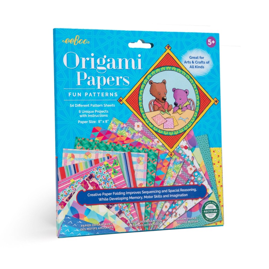 Materiel Artistique eeBoo | Papiers Origami A Motifs Amusants