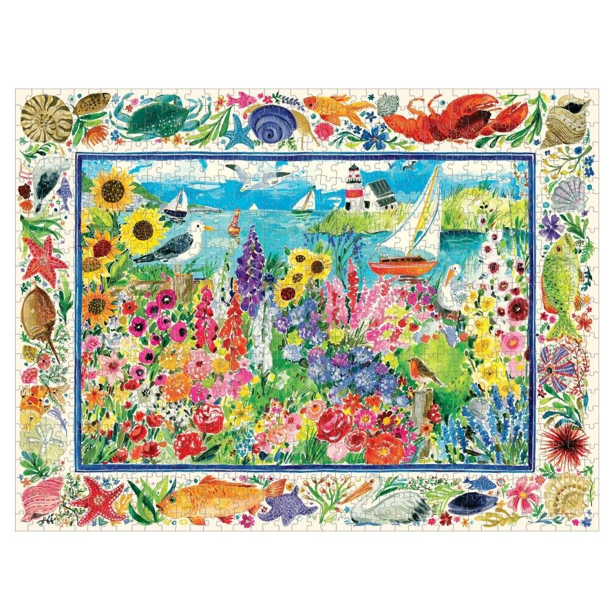 Des Enigmes eeBoo | Puzzle Rectangulaire De 1000 Pieces De Jardin De Mouette