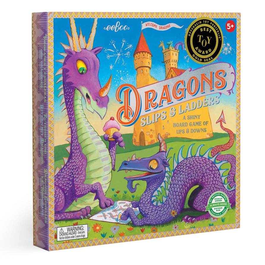 Materiel Artistique eeBoo | Jeu De Societe Dragons Slips & Ladders