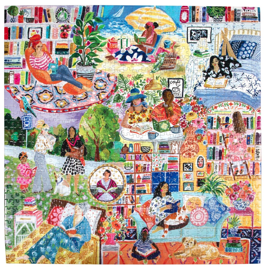 Cadeaux eeBoo Printemps Et Paques | Puzzle 1000 Pieces Pour Femmes Lisant