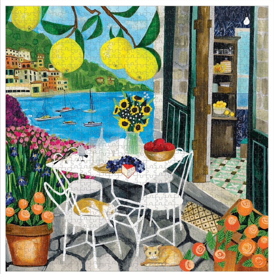 Jeux eeBoo | Chats A Positano Puzzle 1000 Pieces