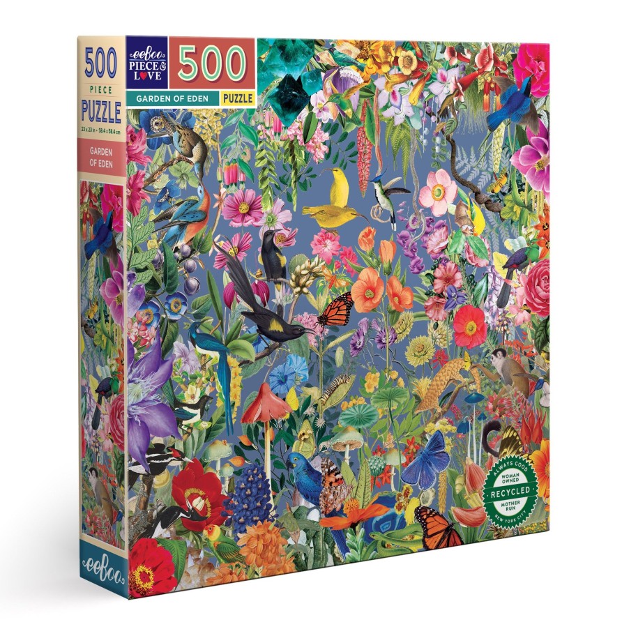 Materiel Artistique eeBoo | Puzzle Carre De 500 Pieces Jardin D'Eden