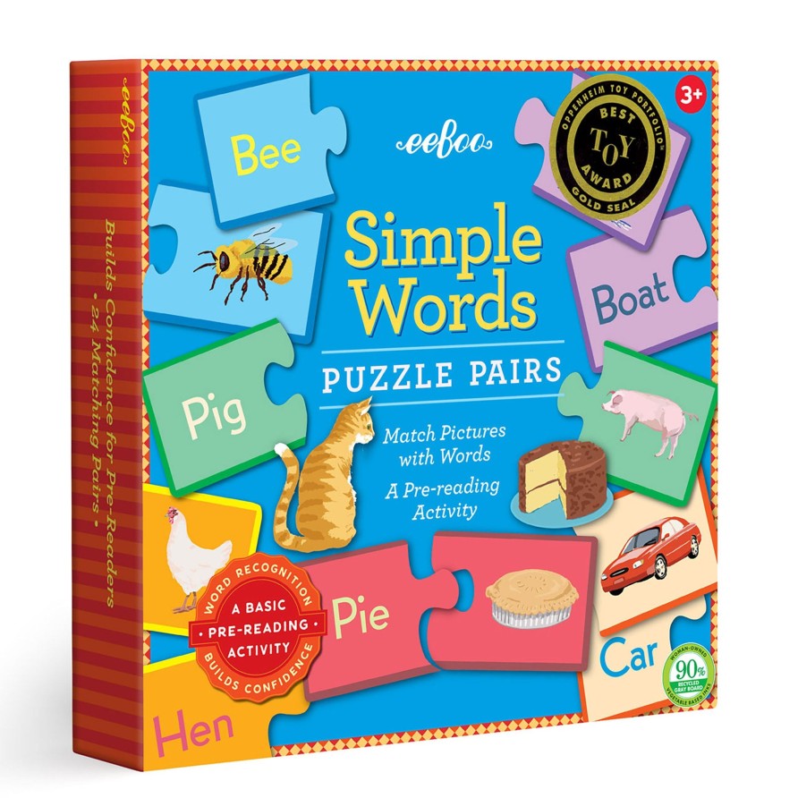 Materiel Artistique eeBoo | Paires De Puzzles De Mots Simples