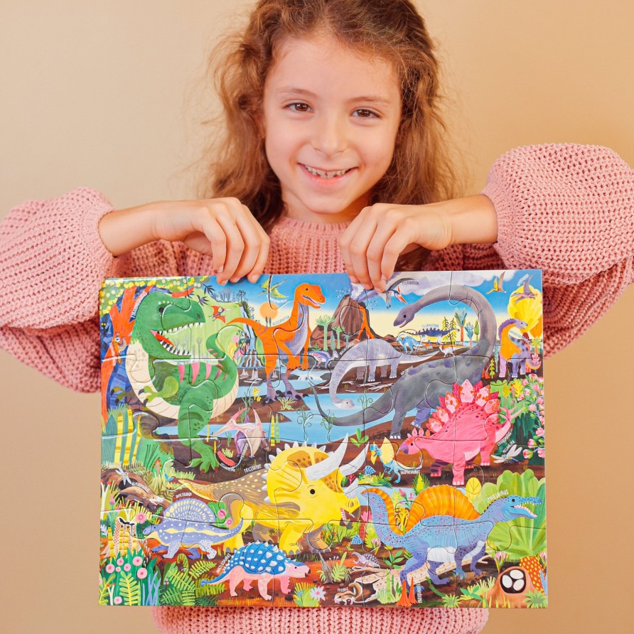 Materiel Artistique eeBoo | Puzzle 20 Pieces Dinosaur Land