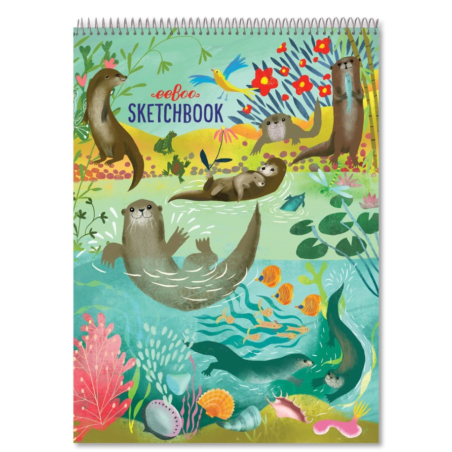 Cadeaux eeBoo Cartes A Jouer Dorees | Carnet De Croquis Des Loutres