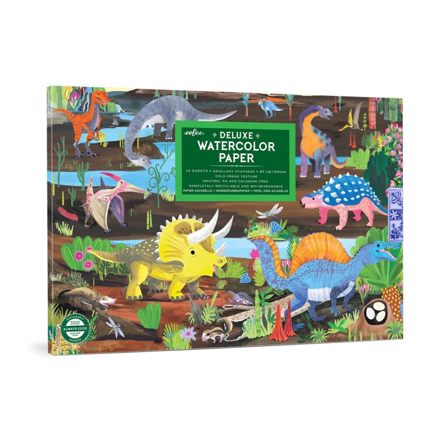 Cadeaux eeBoo Puzzles De Voyage | Bloc Aquarelle Dinosaure