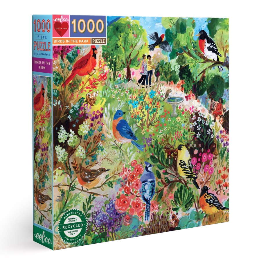 Cadeaux eeBoo Printemps Et Paques | Puzzle 1000 Pieces Oiseaux Dans Le Parc