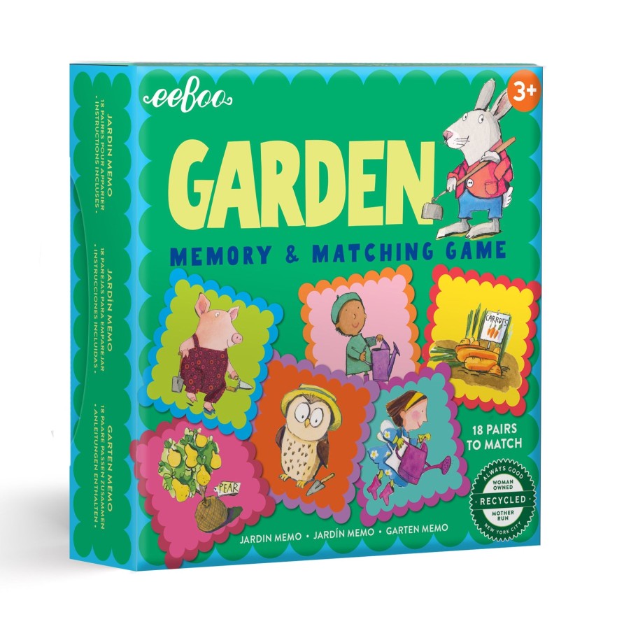 Materiel Artistique eeBoo | Jeu De Memoire Garden Little Square