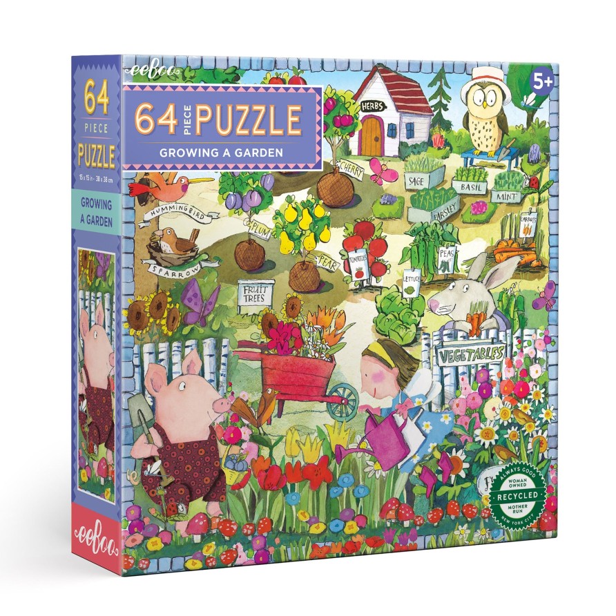 Materiel Artistique eeBoo | Cultiver Un Jardin - Puzzle De 64 Pieces